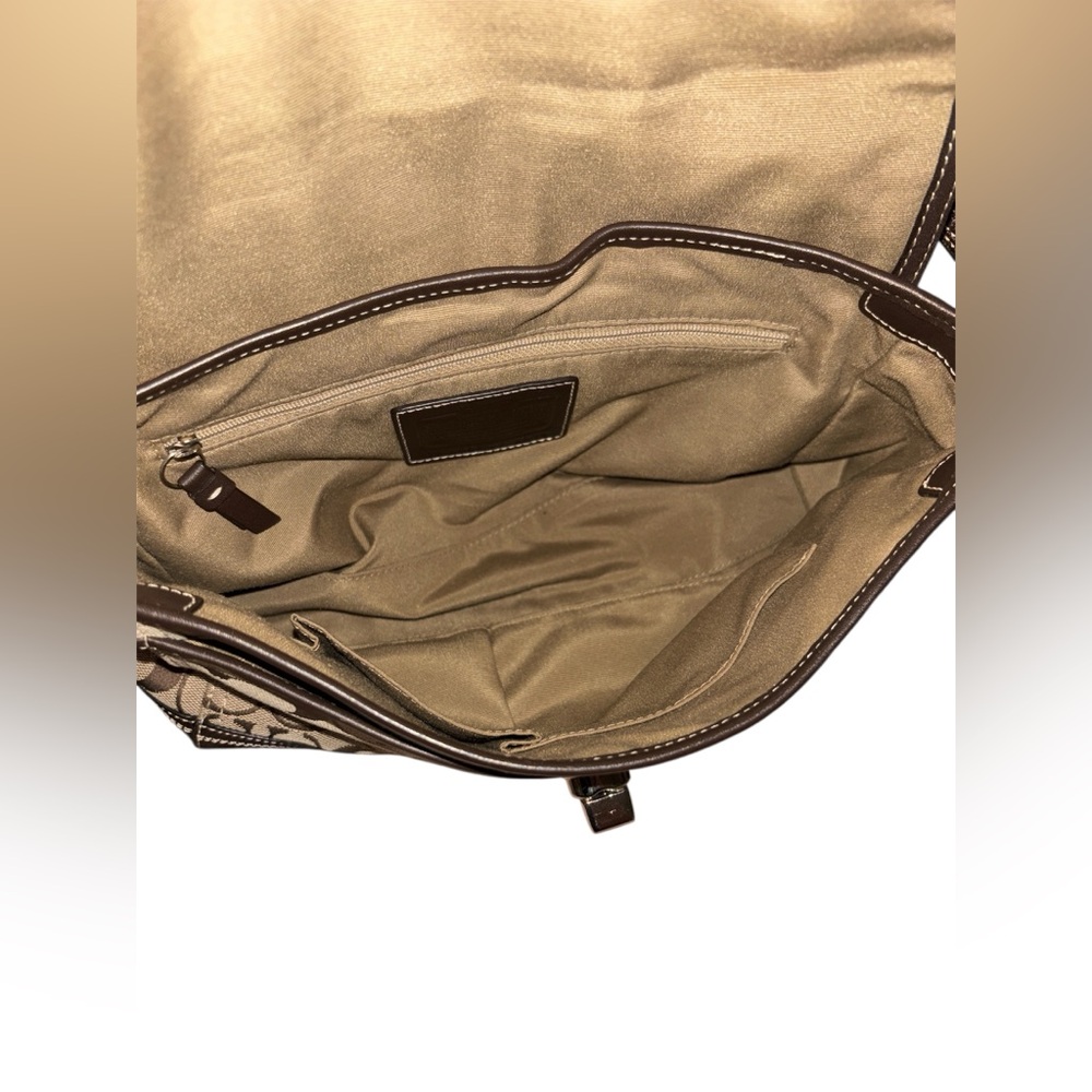 Coach Hampton turnlock Signature Canvas Flap Shoulder Bag Y2K - Picture 13 of 16